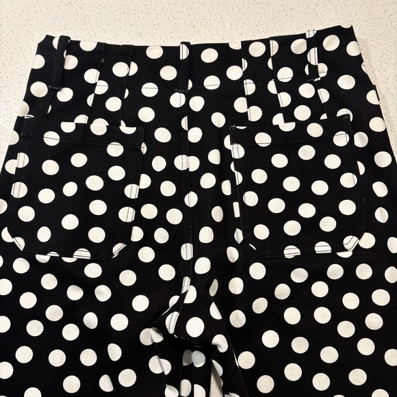 Anthropologie Maeve Cropped Wide-Leg Colette Polka Dot Pant Size 31P - Picture 5 of 9